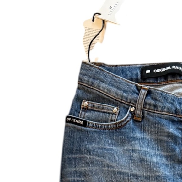 Gf Ferre NWT size 32 ankle wide leg slit Stylish Jeans - Picture 9 of 12